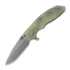 Hinderer 3.5 XM-18 Spanto sulankstomas peilis, CPM 20CV, Stonewash, translucent green