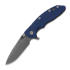 Coltello pieghevole Hinderer 3.5 XM-18 Spanto, CPM 20CV, Working Finish, blue/black