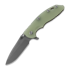 Hinderer 3.5 XM-18 Spanto folding knife, CPM 20CV, Working Finish, translucent green