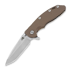 Hinderer 3.5 XM-18 Spanto Tri-Way Stonewash Bronze sulankstomas peilis, fde