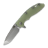 Coltello pieghevole Hinderer 3.5 XM-18 Spanto Tri-Way Stonewash Bronze Translucent Green