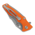Hinderer Eklipse 3.0" Harpoon Spanto Tri-Way Working Finish Orange G10 sulankstomas peilis