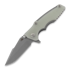 Hinderer Eklipse 3.0" Harpoon Spanto Tri-Way Working Finish Translucent Green G10 sulankstomas peilis