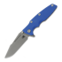 Hinderer Eklipse 3.5 Fullered Skinny Harpoon Spearpoint sulankstomas peilis, Working Finish, Blue