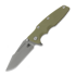 Hinderer Eklipse 3.5 Fullered Skinny Harpoon Spearpoint sulankstomas peilis, Working Finish, OD Green