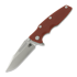 Coltello pieghevole Hinderer Eklipse 3.5 Fullered Skinny Harpoon Spearpoint, Working Finish/SW, Red