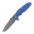 Coltello pieghevole Hinderer Eklipse 3.5 Skinny Slicer, Magnacut, Battle Bronze, blu