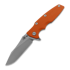 Hinderer Eklipse 3.5 Skinny Slicer sulankstomas peilis, Magnacut, Stonewash, oranžinėnge