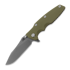 Hinderer Eklipse 3.5 Skinny Slicer sulankstomas peilis, Magnacut, Working Finish, žalia