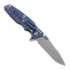 Hinderer 3.5 Eklipse S45VN Spearpoint Battle Blue sulankstomas peilis, Blue/Black