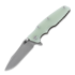 Coltello pieghevole Hinderer Eklipse 3.5" Spearpoint Tri-Way Battle Bronze Translucent Green G10