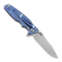 Coltello pieghevole Hinderer Eklipse 3.5" Spearpoint Tri-Way Stonewash Blue Fde G10