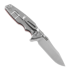 Coltello pieghevole Hinderer Eklipse 3.5 Spearpoint, S45VN Stonewash, rosso