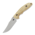 Hinderer Emmet Bowie knife, stonewashed, natural micarta