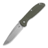 Hinderer Firetac Spanto sulankstomas peilis, stonewashed, žalia