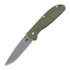 Coltello pieghevole Hinderer Firetac Spanto Tri-Way Battle Bronze, OD Green G10
