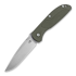 Coltello pieghevole Hinderer Firetac Spearpoint, stonewashed, verde
