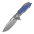 Hinderer Full Track Tri-Way Spearpoint kääntöveitsi, stonewash, sininen