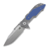 Hinderer Full Track Tri-Way Spearpoint folding knife, stonewash, blue