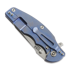 Hinderer Jurassic Magnacut Slicer Flat Grind kääntöveitsi, Stonewash Blue, Black