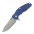 Hinderer Jurassic Magnacut Slicer Flat Grind sulankstomas peilis, Stonewash, Blue/Black
