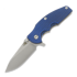Hinderer Jurassic Magnacut Slicer Flat Grind kääntöveitsi, Stonewash, Blue/Black