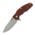 Hinderer - Jurassic Magnacut Slicer Flat Grind, Stonewash, Red
