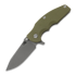 Hinderer Jurassic Magnacut Slicer Flat Grind kääntöveitsi, Working Finish, OD Green