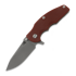 Hinderer Jurassic Magnacut Slicer Flat Grind kääntöveitsi, Working Finish, Red