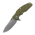 Hinderer Jurassic Magnacut Slicer sulankstomas peilis, Stonewash, OD Green