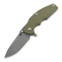 Hinderer Jurassic Magnacut Slicer sulankstomas peilis, Tri-Way Battle Blue, OD Green G10