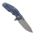 Hinderer Jurassic Magnacut Slicer folding knife, Tri-Way Battle Blue, OD Green G10