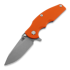 Couteau pliant Hinderer Jurassic Magnacut Slicer, Tri-Way Battle Blue, Orange G10