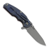 Couteau pliant Hinderer Jurassic Magnacut Slicer, Tri-Way Battle Blue, Red G10