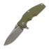 Coltello pieghevole Hinderer Jurassic Magnacut Slicer Tri-Way OD Green G-10