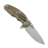 Hinderer Jurassic Magnacut Slicer sulankstomas peilis, Tri-Way Stonewash Bronze, Blue/Black G10