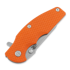 Couteau pliant Hinderer Jurassic Magnacut Slicer, Tri-Way Stonewash Bronze, Orange G10