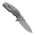 Hinderer Jurassic Magnacut Slicer sulankstomas peilis, Tri-Way Working Finish, Black G10