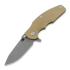Hinderer Jurassic Magnacut Slicer sulankstomas peilis, Tri-Way Working Finish, Coyote G10