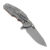 Hinderer Jurassic Magnacut Slicer sulankstomas peilis, Tri-Way Working Finish, Orange G10