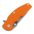 Hinderer Jurassic Magnacut Slicer sulankstomas peilis, Tri-Way Working Finish, Orange G10