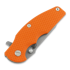 Coltello pieghevole Hinderer Jurassic Magnacut Slicer, Tri-Way Working Finish, Orange G10