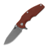 Hinderer Jurassic Magnacut Slicer kääntöveitsi, Working Finish, Red