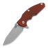 Hinderer Jurassic Spearpoint sulankstomas peilis, battle bronze, orange/black