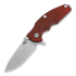 Coltello pieghevole Hinderer Jurassic Spearpoint, stonewash bronze, orange/black