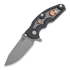 Coltello pieghevole Hinderer Jurassic Spearpoint, working finish, Gear Theme black