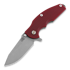 Coltello pieghevole Hinderer Jurassic Spearpoint, working finish, rosso