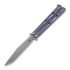Hinderer Nieves Spanto TI Balisong perhosveitsi, battle blue
