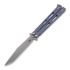 Hinderer Nieves Spanto TI Balisong, battle blue
