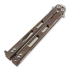 Couteau papillon Hinderer Nieves Spanto TI SW Balisong, bronze